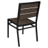 Black Aluminum Chair with Dark Walnut Faux Teak