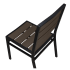 Black Aluminum Chair with Dark Walnut Faux Teak
