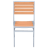 Grey Finish Heavy Duty Patio Chair with Faux Teak