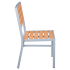 Grey Finish Heavy Duty Patio Chair with Faux Teak