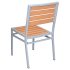 Grey Finish Heavy Duty Patio Chair with Faux Teak