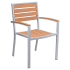 Heavy Duty Patio Arm Chair with Faux Teak