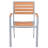 Heavy Duty Patio Arm Chair with Faux Teak
