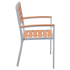Heavy Duty Patio Arm Chair with Faux Teak