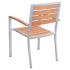 Heavy Duty Patio Arm Chair with Faux Teak