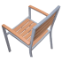 Heavy Duty Patio Arm Chair with Faux Teak
