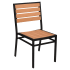 Black Heavy Duty Faux Teak Patio Chair