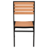 Black Heavy Duty Faux Teak Patio Chair