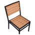 Black Heavy Duty Faux Teak Patio Chair