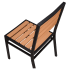 Black Heavy Duty Faux Teak Patio Chair