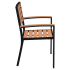 Black Heavy Duty Faux Teak Patio Arm Chair