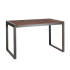 Industrial Series Restaurant Table with Metal Frame and Dark Walnut Wood Top