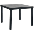 Table with Black Metal Frame & Black Faux Teak Top