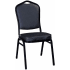 Stack Chair with Black Frame Finish and Black Vinyl 