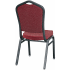 Premium Metal Stack Chair - Silver Vein Frame with Red 2438 Fabric