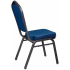 Premium Metal Stack Chair - Silver Vein Frame with Blue 2166 Fabric