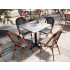 Light Marble Heavy Duty Outdoor Resin Table Top with Phenolic Edge