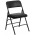 Curved Triple Braced Upholstered Metal Folding Chair