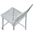Ella Outdoor Bar Stool in Titanium Gray