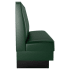 U Shaped Half Circle Plain Back Booth in Forest Green Vinyl