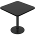 Laminate Reversible Restaurant Table In Black / Mahogany