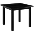Solid Wood Plank Table Top with Wood Legs - Black wood finish