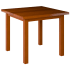 Solid Wood Plank Table Top with Wood Legs - Cherry wood finish