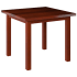 Solid Wood Plank Table Top with Wood Legs - Mahogany wood finish