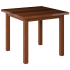 Solid Wood Plank Table Top with Wood Legs - Walnut wood finish