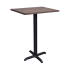 Industrial Series Bar Table with Wood Top and X Prong Base