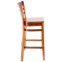 Ladder Back Bar Stool - Cherry Finish with a Wood Seat