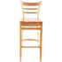 Ladder Back Bar Stool - Natural Finish with a Wood Seat