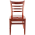 Premium US Made Ladder Back Wood Chair - Cherry Finish with a Wood Seat