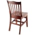 Premium US Made School House Wood Chair - Walnut Finish with a Wood Seat