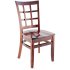 Premium US Made Window Back Wood Chair - Walnut Finish with a Wood Seat