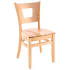 Duna Wood Restaurant Chair - Natural Finish with a Wood Seat