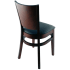 Premium US Made Tiffany Wood Chair - Dark Mahogany Finish with a Black Vinyl Seat
