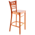 American Back Wood Bar Stool - Cherry Finish with a Wood Seat