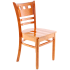 Premium US Made American Back Wood Chair - Cherry Finish with a Wood Seat