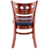 Premium US Made American Back Wood Chair - Mahogany Finish with a Black Vinyl Seat