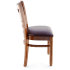 Premium US Made American Back Wood Chair - Walnut Finish with a Wine Vinyl Seat