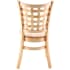 Premium US Made Lattice Back Wood Chair - Natural Finish with a Wood Seat