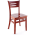 Premium US Made Henry Wood Chair - Mahogany Finish with a Wood Seat