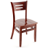 Premium US Made Henry Wood Chair - Dark Mahogany Finish with a Wood Seat