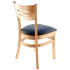 Premium US Made Henry Wood Chair - Natural Finish with a Black Vinyl Seat