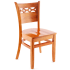 Premium US Made Leonardo Wood Chair - Cherry Finish with a Wood Seat