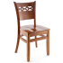 Premium US Made Leonardo Wood Chair - Walnut Finish with a Wood Seat