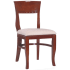 Premium US Made Beidermeir Wood Chair - Mahogany Finish with a Custom Padded Seat