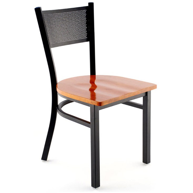 Metal Checker Back Restaurant Chair