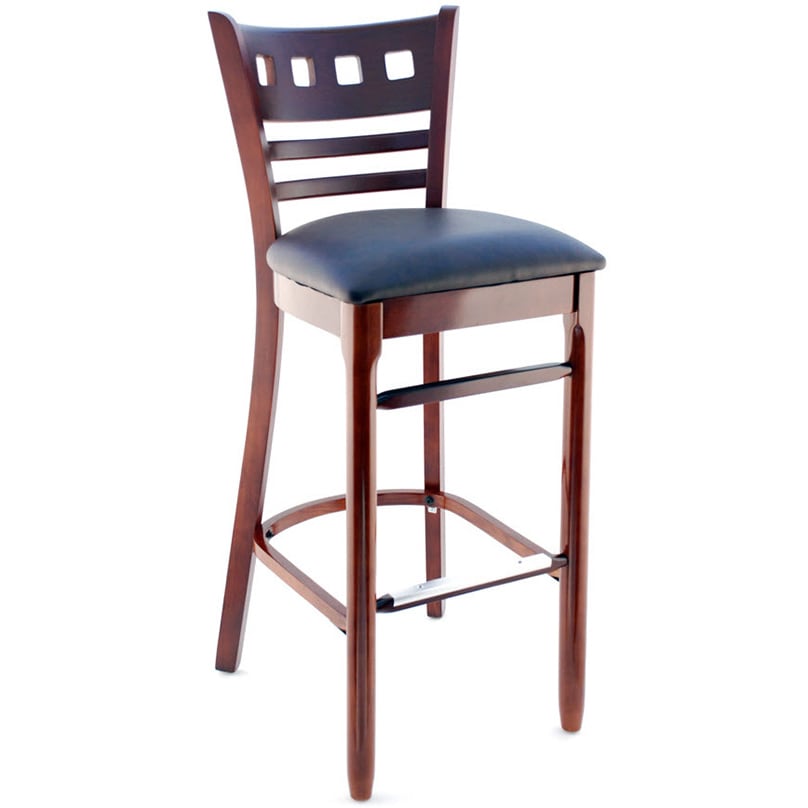 American Back Wood Bar Stool, How To Make Wooden Bar Stools With Backs